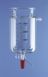 REACTEUR  VERRE CYLINDRIQUE GRADUE DOUBLE ENVELOPPE  CAPACITE 20 L  DN 200 HAUTEUR 760 MM CONNECTION VIDANGE KF 25 AVEC ROBINET DE VIDANGE VALVE 10 MM